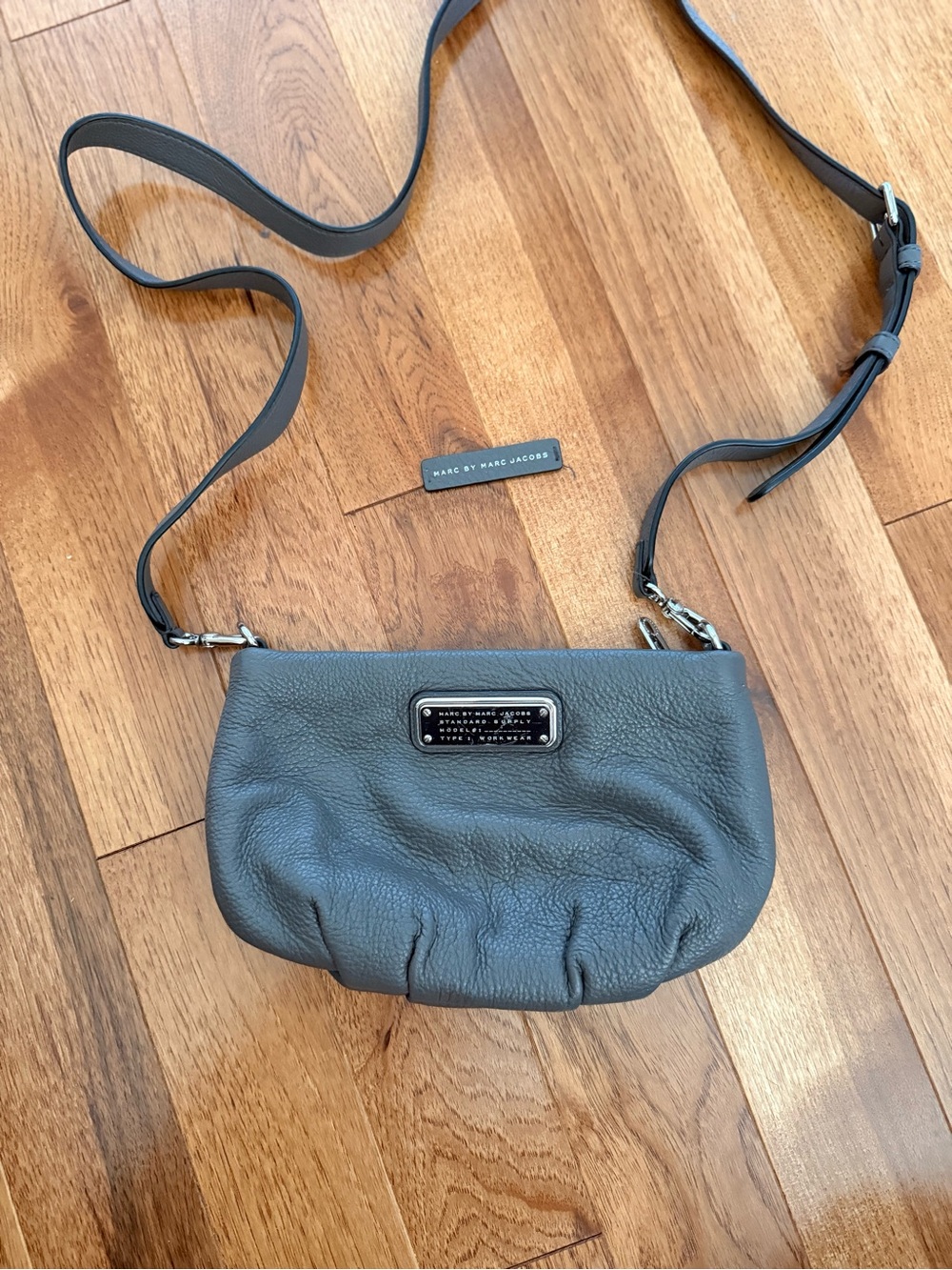 Marc By Marc Jacobs Pebbled Leather Crossbody - Charcoal